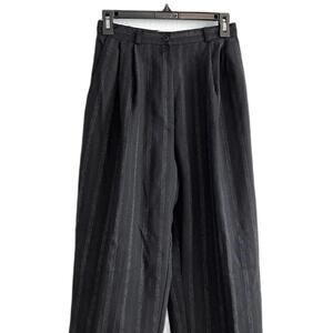 Vintage‎ 90s High Waist Pleated Dress Pants with Stripes